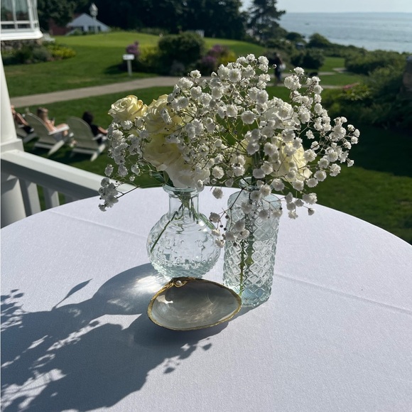 🌻6-Pearl painted and gold embossed shells with pearl - Picture 10 of 16